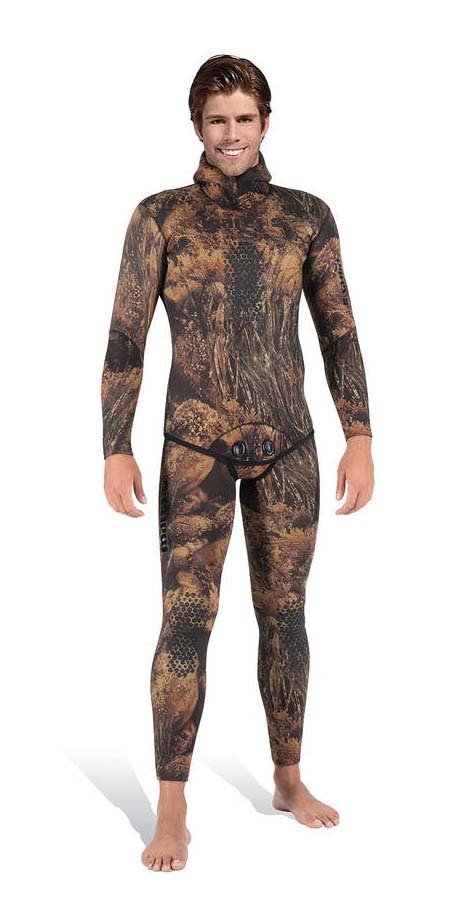 Wetsuit MARES INSTINCT CAMO BROWN 70 JACKE 7 mm - Wasserjagd und Freitauchen